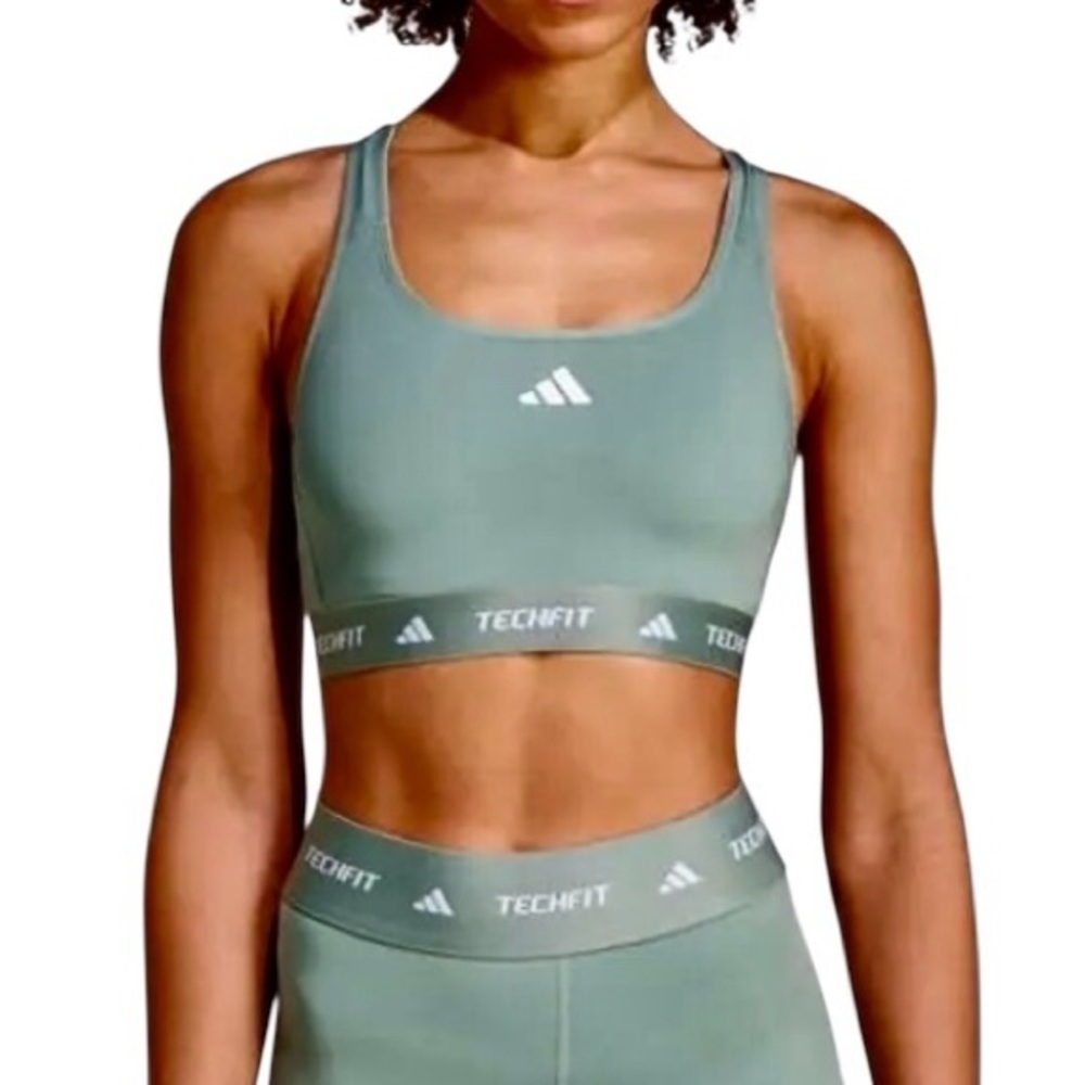 - Adidas 3X TechFit Mint Sports Bra! NEW!